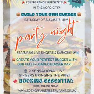 Build your own burger party night